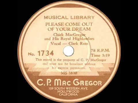 1938 Chick MacGregor (ET) - Please Come Out Of Your Dream (Clark Ross, vocal)