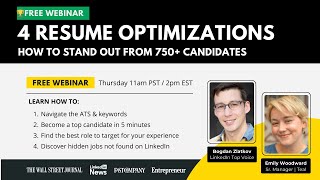 4 Resume Optimizations: How to Stand out from 750+ Candidates