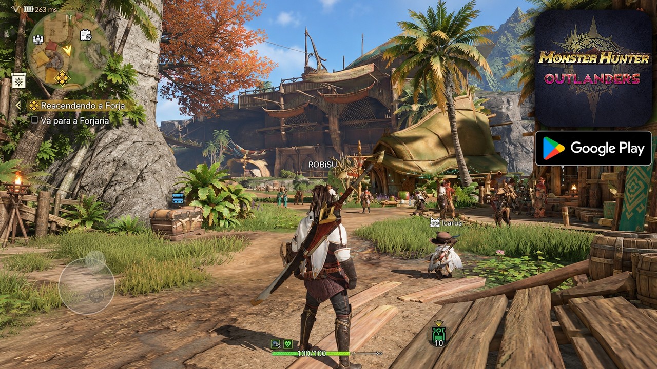 SAIU! MONSTER HUNTER OUTLANDERS - PRIMEIRA GAMEPLAY