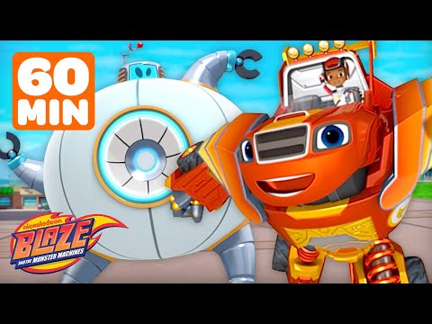 60 MINUTES of Blaze's ROBOT Rescues ???? w/ AJ | Blaze and the Monster Machines