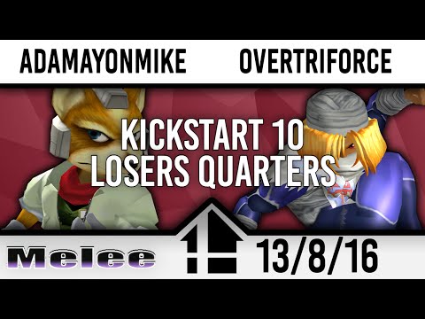 Kickstart 10 L. Quarters - Adamayonmike (Fox, Falco) vs OverTriForce (Sheik)