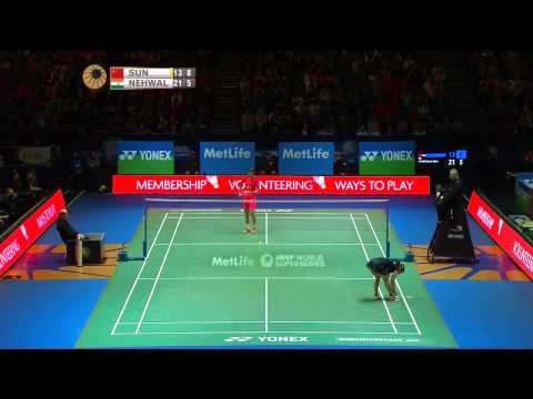 Sun Yu vs Saina Nehwal | WS SF Match 1 - Yonex All England Open 2015