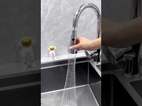 Chrome abs 3 modes kitchen faucet 360 degree swivel spout ki...