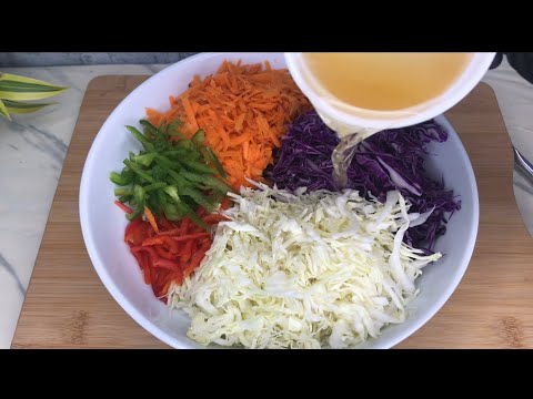 Cabbage Coslaw|| Jamaican Style Coslaw|| Purple Cabbage Coslaw|| Ronica’s Kitchen