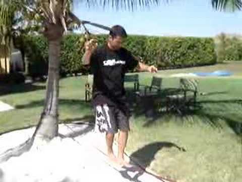 Jaret Llewellyn on Slackline