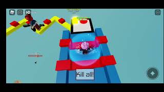 Playing rainbow obby dare by unicorn ..dream team