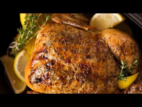 Lemon Garlic SLOW COOKER Roast Chicken