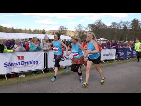 RunBalmoral 2018 Stena Drilling Tartan 10K race FINISH at Balmoral Castle, Scotland
