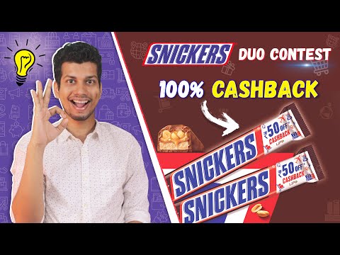 🍫 FREE Snickers - 100% Cashback on Snickers - Snickers Duo Contest Cashback Offer - Snickers Woohoo