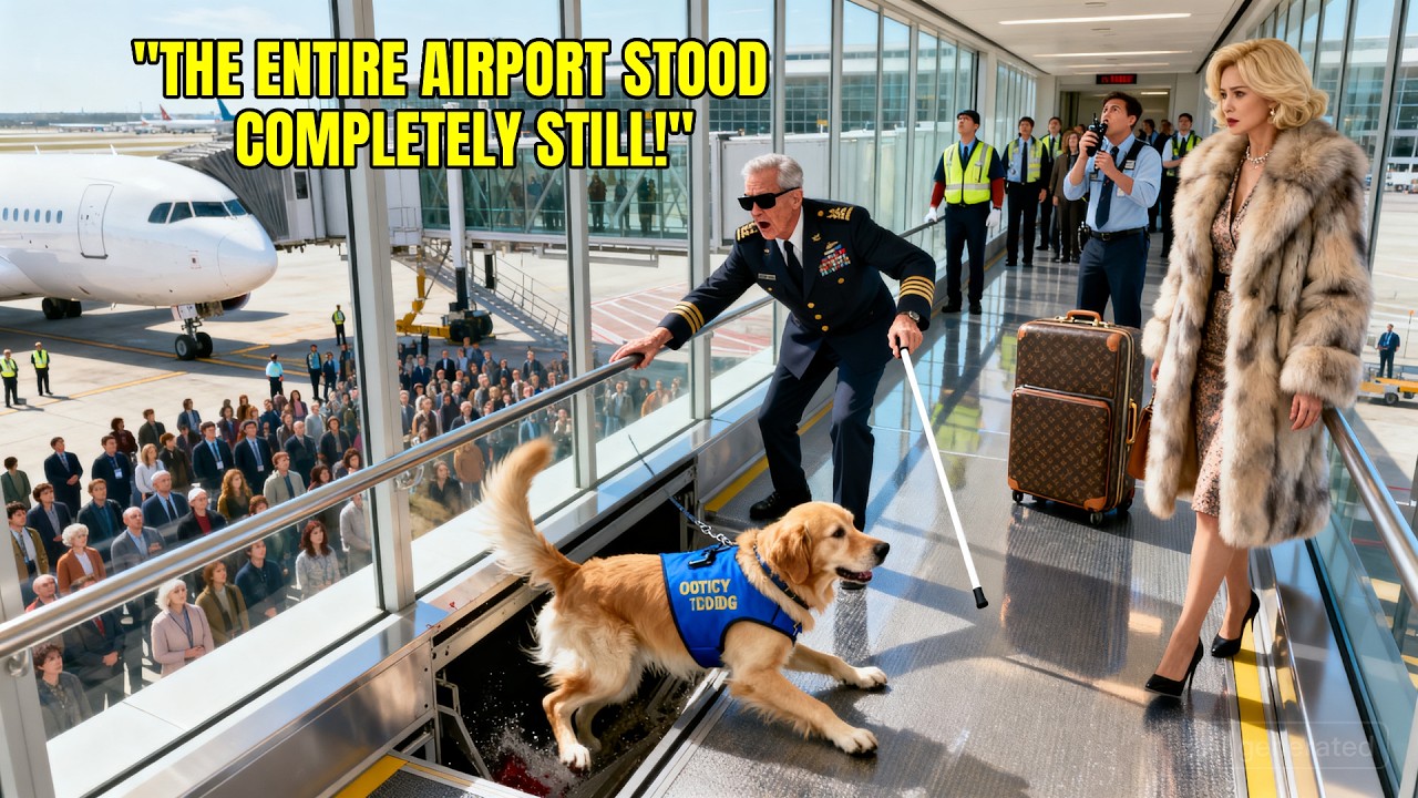 Karen Hurled Blind Veteran’s Service Dog Off Boarding Bridge — Until Entire Airport Stood Still