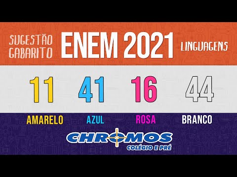 Gabarito ENEM 2021 CHROMOS - Prova Amarela: Questão 11 | Linguagens e Códigos