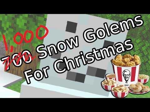 Huge Christmas Snow Golem Build - ft. KFC