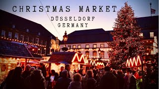 Christmas Market in Düsseldorf, Germany ❘ 2019 ❘ cheese fondue ❘ raclette ❘ salmon ❘ chimney cake