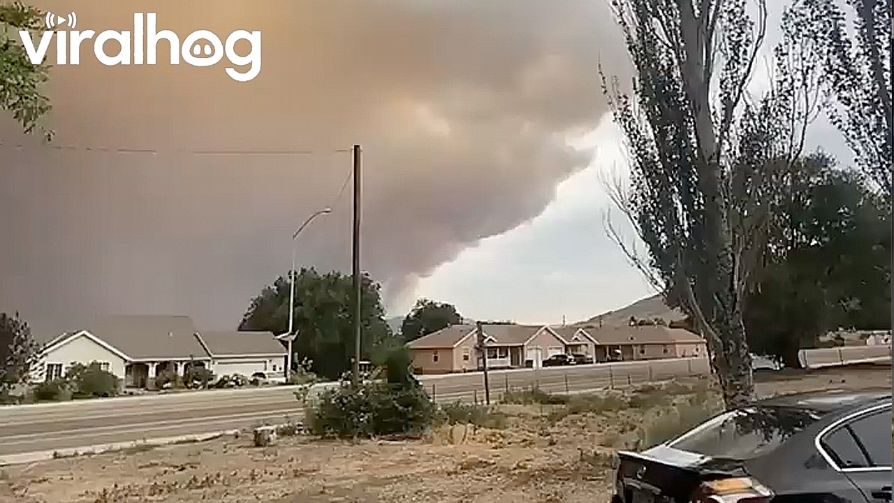 Cottonwood Fire in Elsinore, Utah || ViralHog