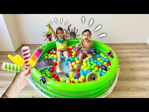 KUZEY ELİF EVİN İÇİNDE HAVUZ OLMAZ ‼️DONDURMA DÜŞTÜ !!!!