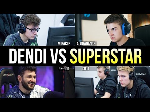DENDI vs 9K STAR - Dendi Tiny meet Miracle and Friend in Ranked Match 7.06f | Dota 2