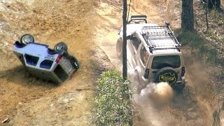 Crazy Suzuki Jimny and Jeep Wrangler JK offroad 4x4 - bonus rc rollover action
