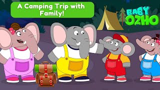 Max and Mini on a Camping Trip in a Forest with Papa Ozho | Baby Ozho Kids Stories!