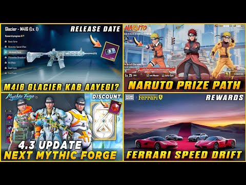 🔴 GLACIER M416 KAB AAYEGI ?| NEXT PRIZE PATH CONFIRM | MYTHIC FORGE REWARDS 4.3 | NEXT SUPERCAR BGMI