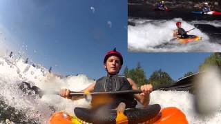 preview picture of video 'White water kayak surfing barking dog rapid'