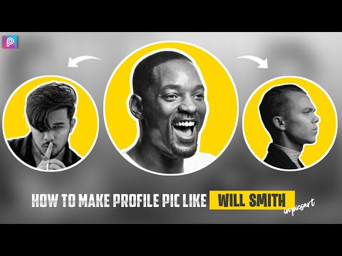 How to Create Profile Picture Like Will Smith in Picsart || Design a Yellow Logo Like Will Smith