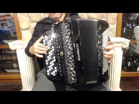 SCANAIRIVCHBK - Black Scandalli Air IV Chromatic Button Accordion C LMMH 77 120 $8999