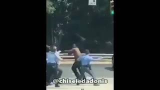 1 Man beats up group of cops (with commentary)