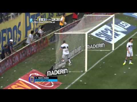 Gol de Ruben. Central 2 - Gimnasia LP 0. Fecha 26. Primera División 2015. FPT.