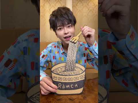 CARDBOARD CUP RAMEN！#shorts