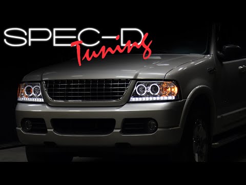 SPECDTUNING INSTALLATION VIDEO: 2002-2005 FORD EXPLORER 1PC LED HALO PROJECTOR HEADLIGHTS
