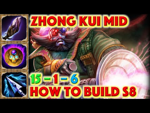 SMITE HOW TO BUILD ZHONG KUI - Zhong Kui Mid Build Season 8 Conquest + How To + Guide + Gameplay