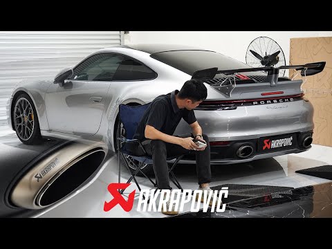 AKRAPOVIC EXHAUST PORSCHE 911 (992) CARRERA | SLIP ON RACE LINE | TECHART