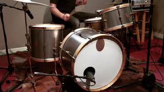 A&F Drum Co. Raw Steel Kit with Square Cymbals