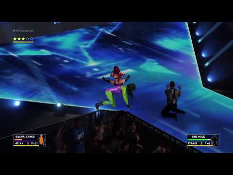 SHE HULK VS SASHA BANKS FOR THE WWE WOMEN’S TITLE