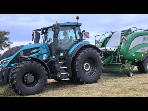 McHale Fusion 4+ pulled by a Valtra tractor.