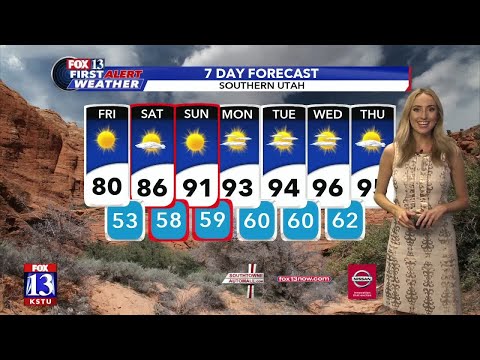 The Friday afternoon weather forecast with Fox 13 meteorologist, Allison Croghan