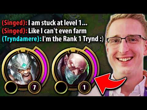 I made this MASTER Singed stay level 1 for TEN MINUTES straight... (HE GOT ABUSED)