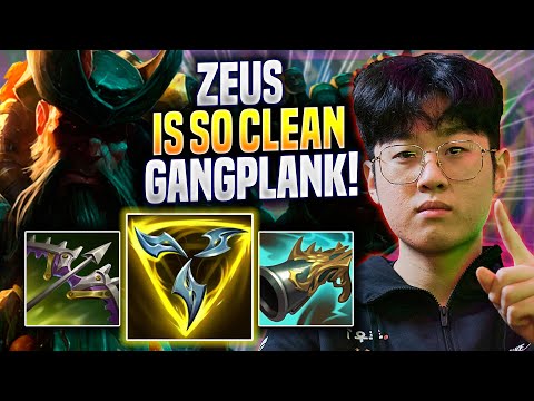 ZEUS IS SO CLEAN WITH GANGPLANK! - T1 Zeus Plays Gangplank TOP vs Fiora! | Preseason 2023