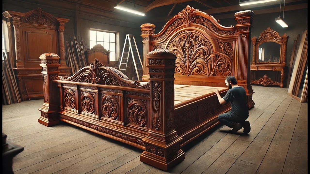 Woodcrafting Art | Inspiration From Talented Hands, Journey To Create a Beautiful Neoclassical Bed