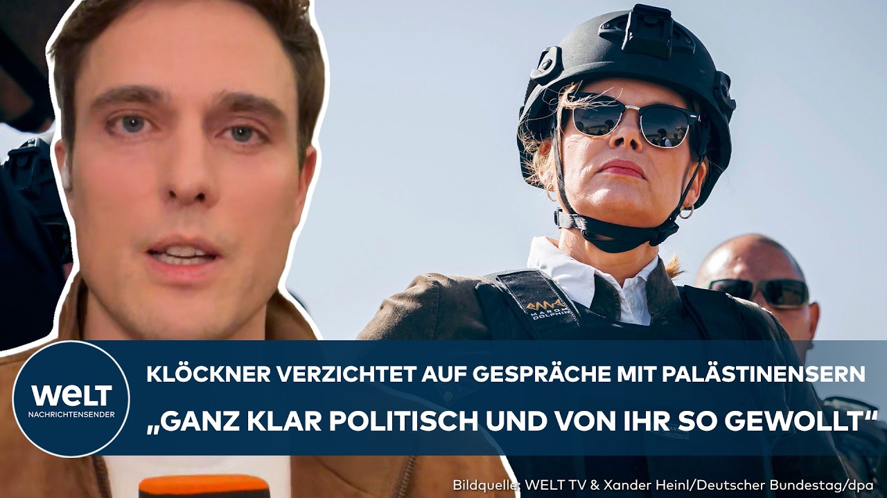 KLÖCKNER BESUCHT GAZA: Keine Gespräche mit Palästinensern – "Klar politisch und von ihr so gewollt"