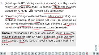 Eğitim Vadisi TYT Coğrafya 2.Föy Dünya'nın Şekli ve Hareketleri 3 (Dünya'nın Yıllık Hareketi ve Sonuçları) Konu Anlatım Videoları