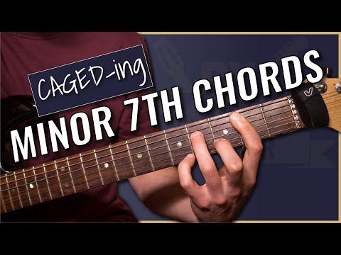 CAGED system minor 7 chords - 5+ ways to play minor 7 barre chords