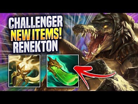 CHALLENGER TRIES RENEKTON WITH NEW ITEMS! - Challenger Plays Renekton TOP vs Ornn! | Preseason 2023