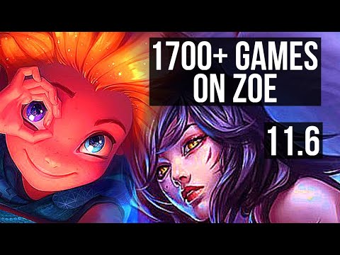 ZOE vs AHRI (MID) (DEFEAT) | 1700+ games, 1.8M mastery, Legendary | KR Diamond | v11.6