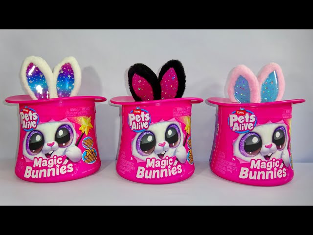 Vídeo relacionado con Pets Alive Magic Bunnies de ZURU Juguete mágico Interactivo Sorpresa para desempaquetar electrónico de Peluche (White)