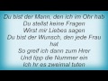 Rosenstolz - Mann Im Ohr Lyrics