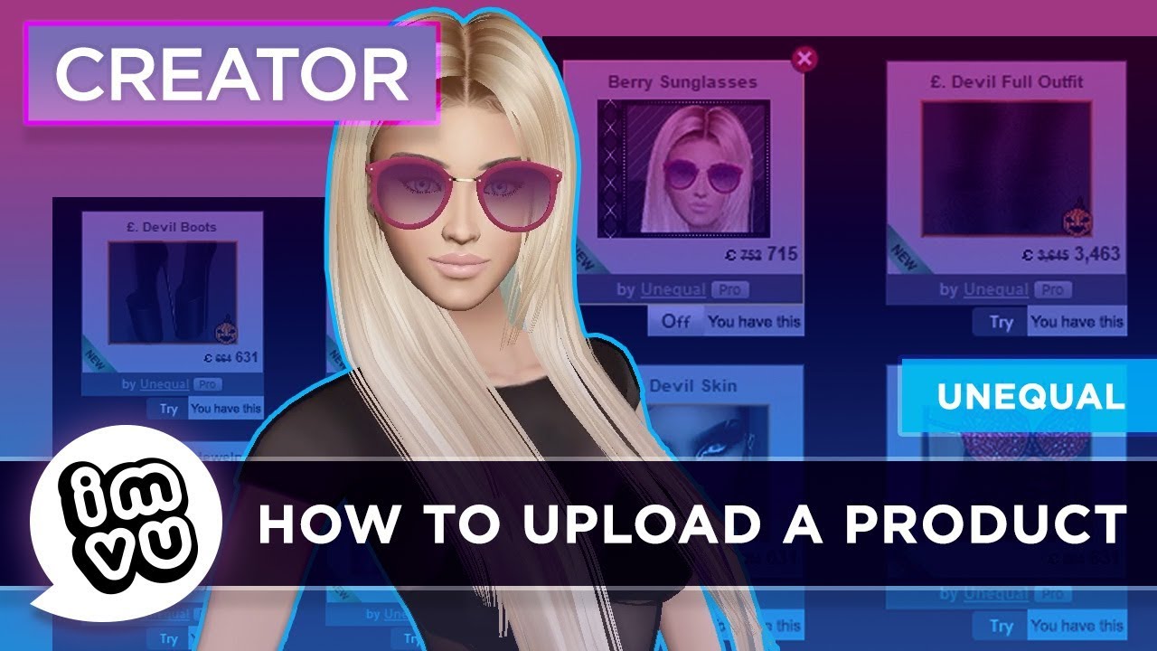 [Create on IMVU] How to Upload a Product - Tutorial