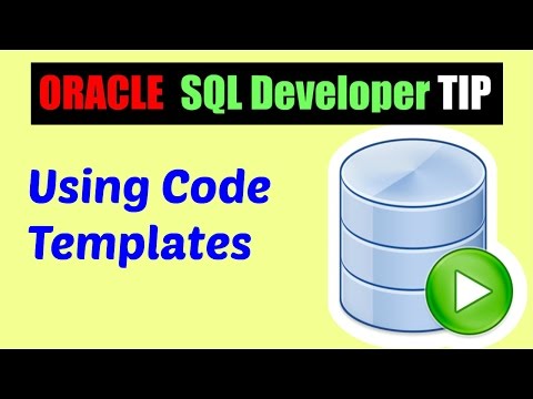 Oracle Sql Developer Tips Using Code Templates