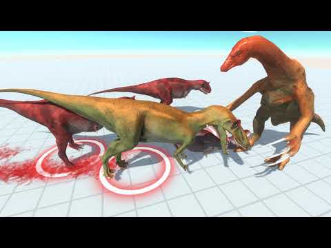 ALLOSAURUS AND x3 CARNOTAURUS VS EVERY UNIT pt2 |Animal Revolt Battle Simulator