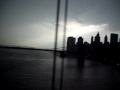 Crossing Manhattan Bridge On Double Decker Bus In A Rain Storm